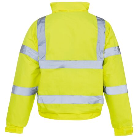 36841 - Hi Vis Yellow Standard Storm Bomber Jacket - Image 3