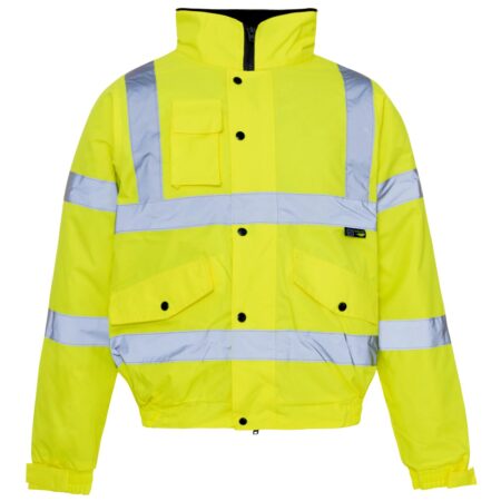 36841 - Hi Vis Yellow Standard Storm Bomber Jacket - Image 2