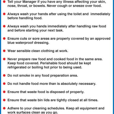 109356R - 297x210mm Food Hygiene
