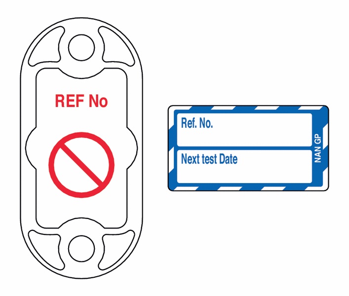 301ATA120 - Nanotag Kit Next Test Due - Blue