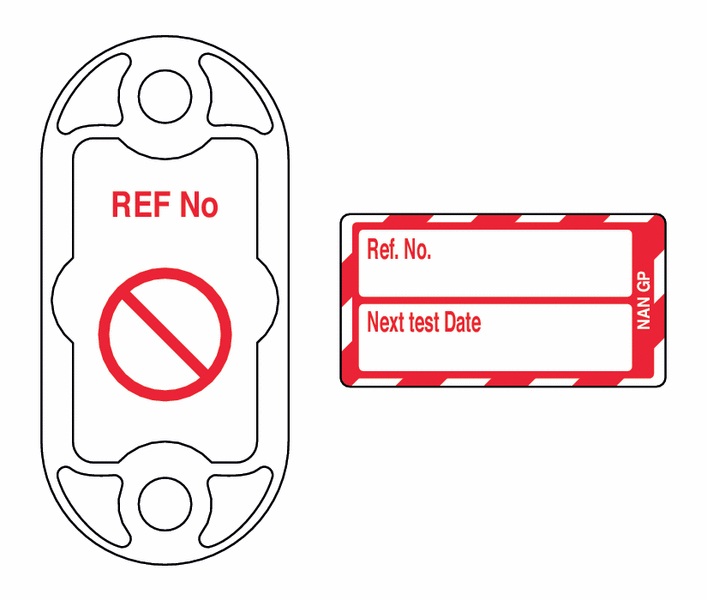 301ATA130 - Nanotag Kit Next Test Due - Red