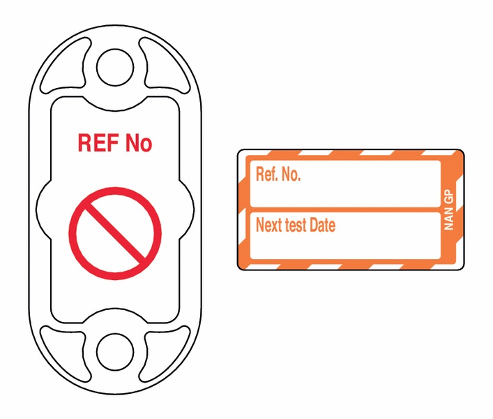 301ATA170 - Nanotag Kit Next Test Due - Orange