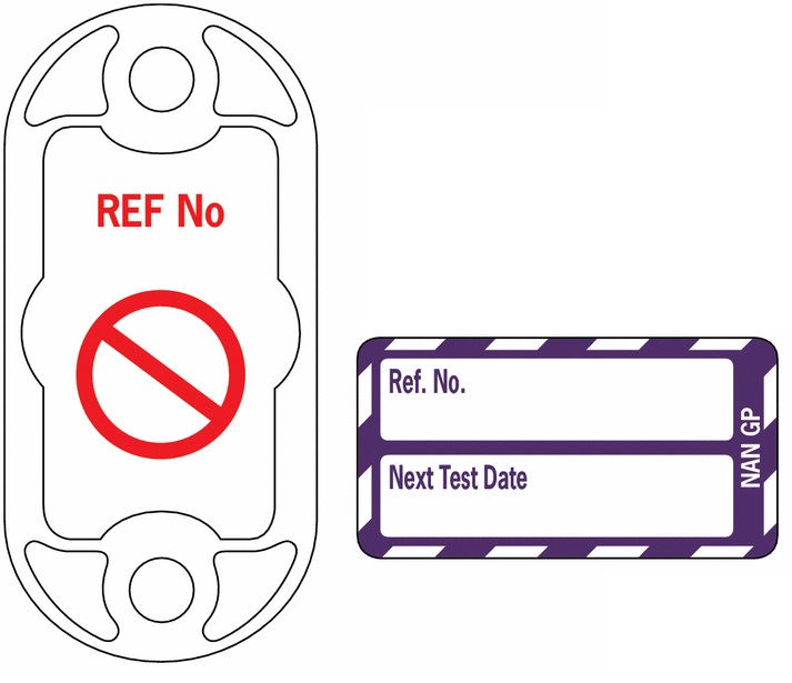 301ATA180 - Nanotag Kit Next Test Due - Purple