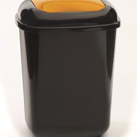 306KCB160 - 28 Litre Plastic Bin With Yel Push Lid