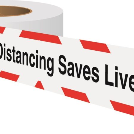 306UEN100 - Social Dist Saves Lives R/W Tape Pk24