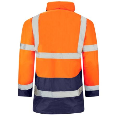 35491- Hi Vis Standard Orange 2 Tone Parka - Image 2