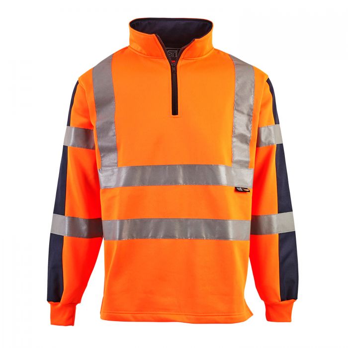 31781 - Hi Vis 2 Tone Orange Rugby Shirt