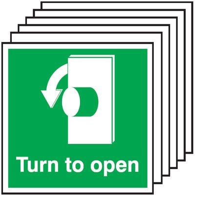 6PFX07305R - 125x125mm Turn To Open Anti-Clockwise - Rigid Pk of 6