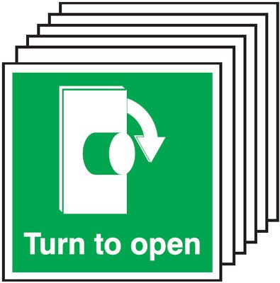 6PFX07405R - 125x125mm Turn To Open Clockwise - Rigid Pk of 6