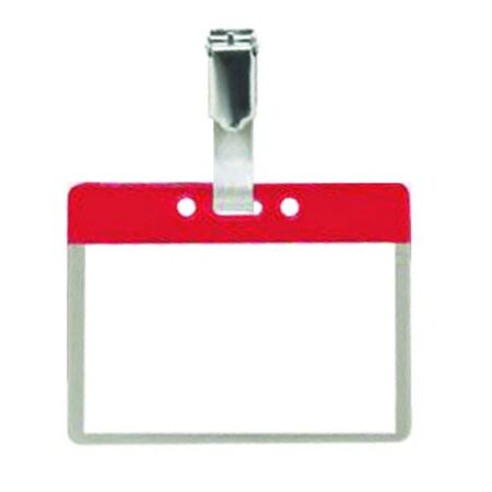 CCB-RED - Pack of 25 Colour Coded Clip on Badges - Red