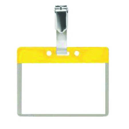 CCB-YELLOW - Pack of 25 Colour Coded Clip on Badges - Yellow