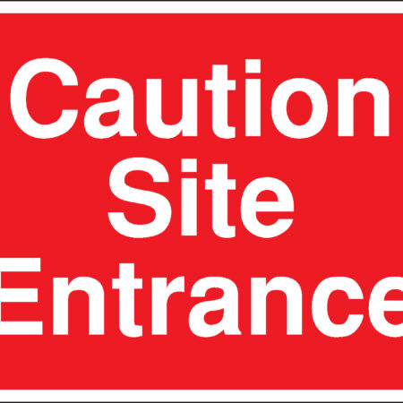 CON02BERP - 300x400mm Caution Site Entrance Construction Sign - Rigid