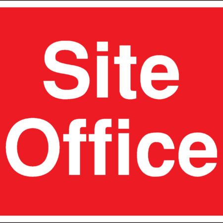 CON17AMRP - 450x600mm Site Office Construction Sign - Rigid