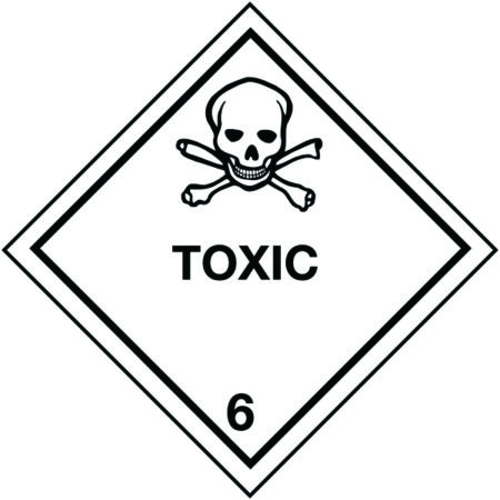 C48A/R - 100x100mm Toxic Hazard Warning Diamond Roll of 310