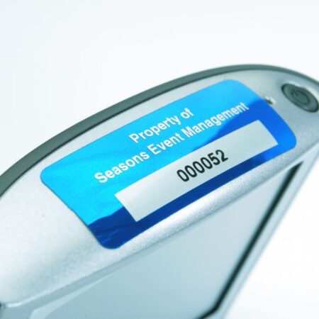 DRGB1 - 19 x 51mm Duraguard Asset Tags with Barcode