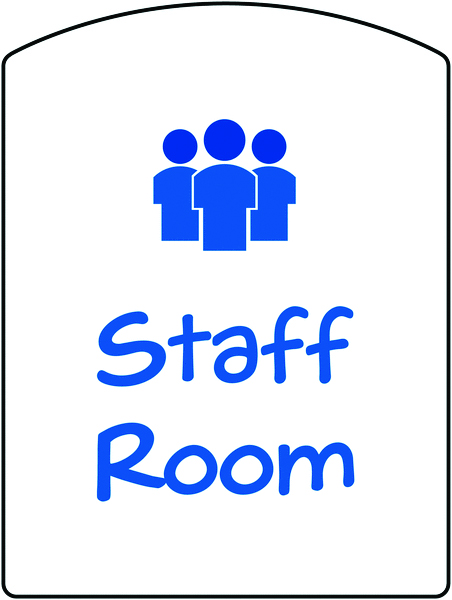 EDU03R - 400x300mm Staff Room School Sign