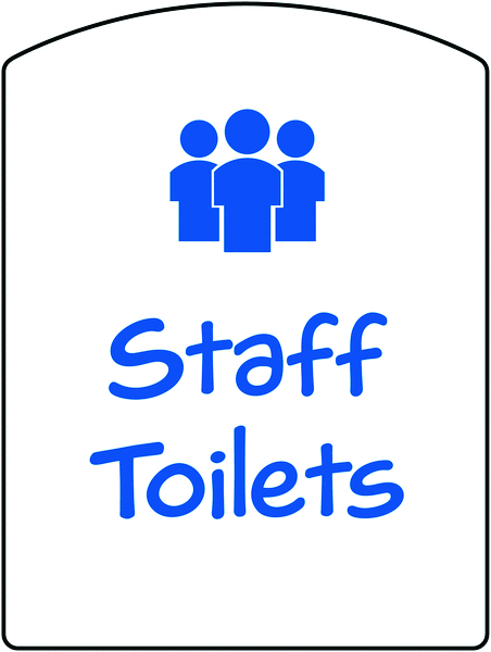 EDU06R - 400x300mm Staff Toilets School Sign