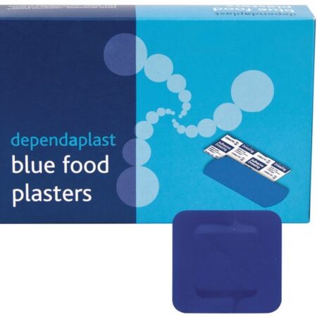 FAD2102 - Blue Detectable Square Plasters (Pk of 100)