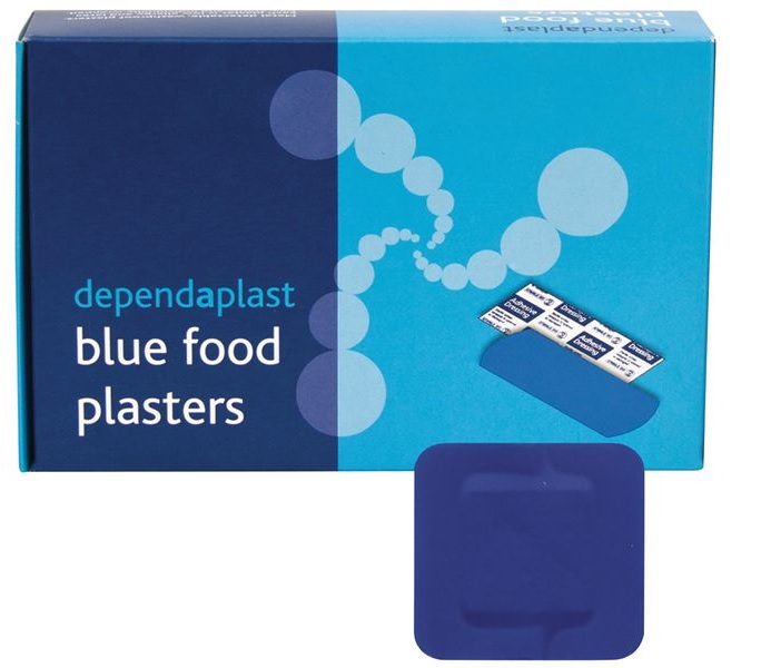 FAD2102 - Blue Detectable Square Plasters (Pk of 100)