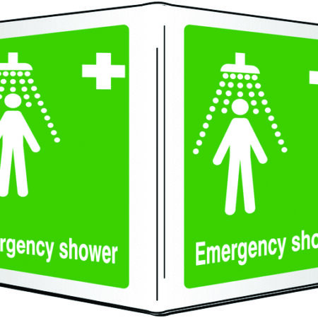 FA00316AE - 200x400mm Emergency shower Projecting 3D Sign