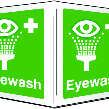 FA00516AE - 200x400mm Eyewash Projecting 3D Sign