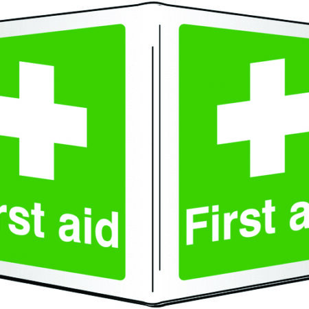 FA00616AE - 200x400mm First aid Projecting 3D Sign