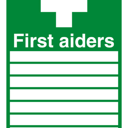 FA01926R - 300x200mm First Aiders (with spaces) - Rigid