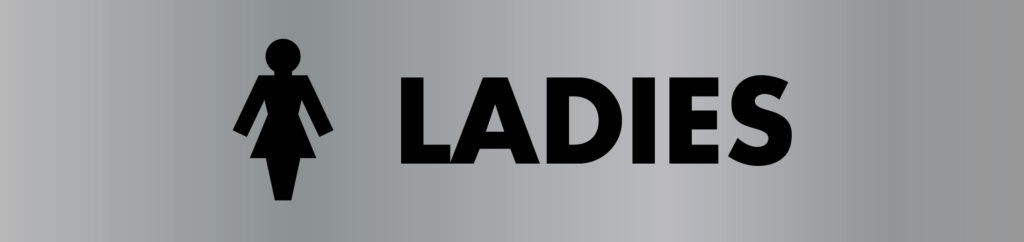 FG102 - 45x190mm Ladies Door Sign