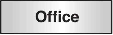 FG32A - 76x203mm Office Architectural Door Sign Centre Aligned