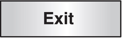 FG51A - 76x203mm Exit Architectural Door Sign Centre Aligned