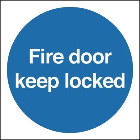 FR06802R - 100x100 Fire Door Keep Locked - Rigid