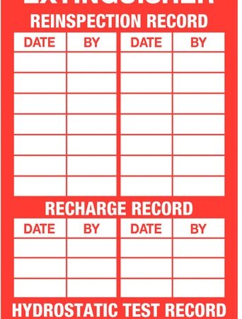 FRE0046 - Fire Extinguisher Inspection / Recharge Label