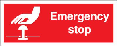 FR03219R - 100x250mm Emergency Stop - Rigid