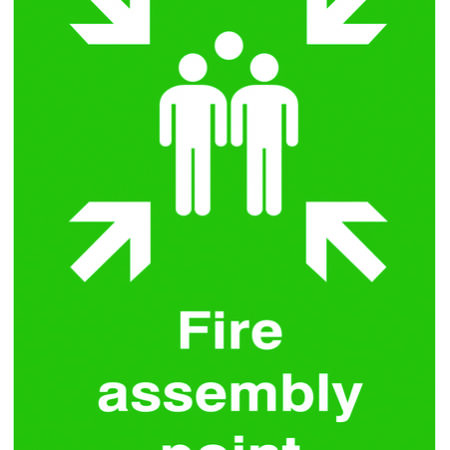 FR04533G - 400x300mm Fire assembly point Outdoor Sign