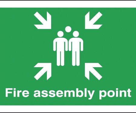 FR04536A - 450x600mm Fire Assembly Point - Aluminium