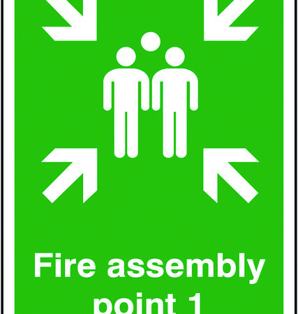 FR04648R - 594x420mm Fire Assembly Point 1 - Rigid