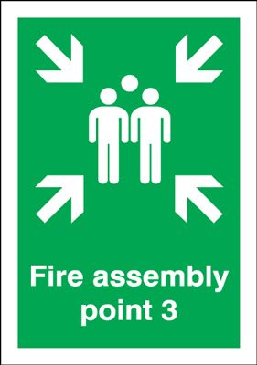 FR04948R - 594x420mm Fire Assembly Point 3 - Rigid