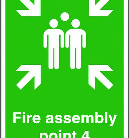 FR05048R - 594x420mm Fire Assembly Point 4 - Rigid