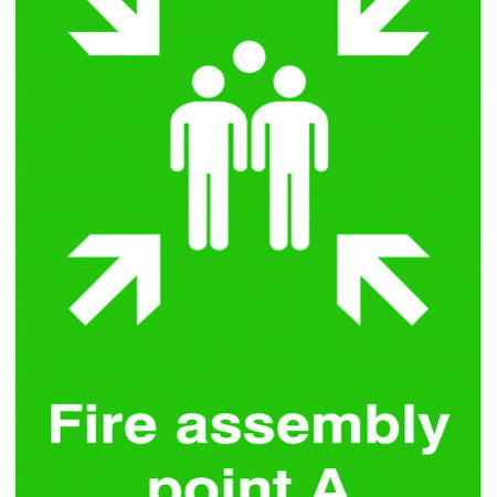 FR05633AB - 400x300mm Fire Assembly Point A - Post Mounted Aluminium
