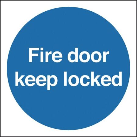 FR06815R - 200x200mm Fire Door Keep Locked - Rigid