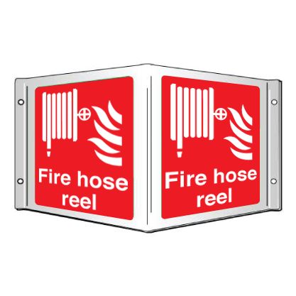 FR07616AE - 200x400mm Fire hose reel Projecting 3D Sign