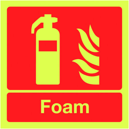 FR08002M - 100x100mm Foam Extinguisher - Nite Glo Rigid