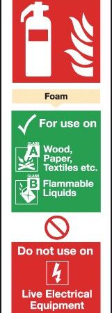 FR08025R - 300x100mm Foam Extinguisher For Use On - Rigid