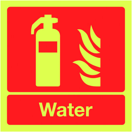 FR09402M - 100x100mm Water Extinguisher - Nite Glo Rigid