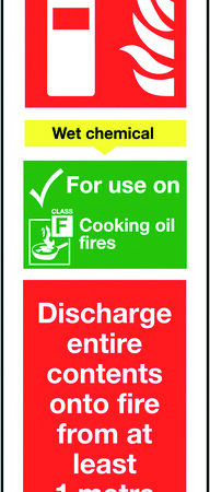 FR09525R - 300x100mm Wet Chemical Extinguisher For Use On - Rigid