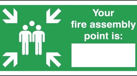 FR09710R - 150x300mm Your Fire Assembly Point Is - Rigid