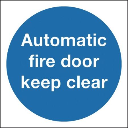 FX00502R - 100x100mm Automatic Fire Door Keep Clear - Rigid