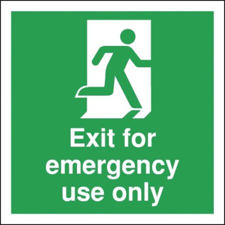 FX02608R - 150x150mm Exit For Emergency Use Only - Rigid