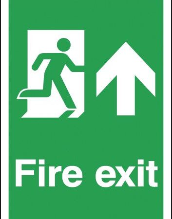 FX04750R - 297x210mm Fire Exit Running Man Up - Rigid