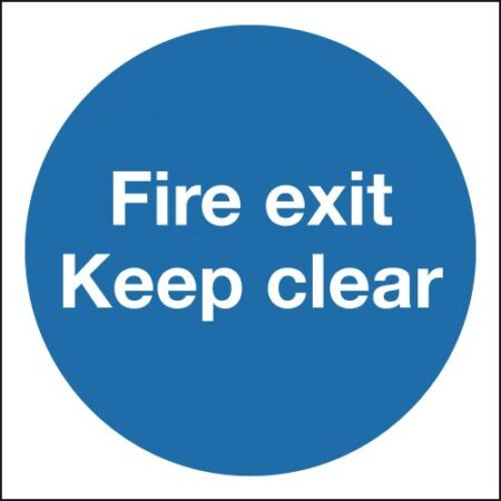 FX05108R - 150x150mm Fire Exit Keep Clear - Rigid